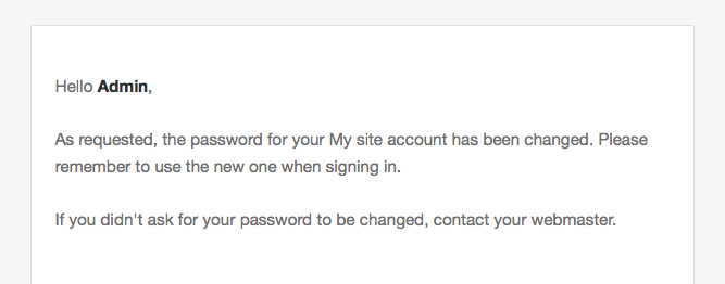 password change notification