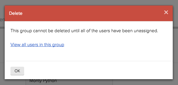 delete group modal