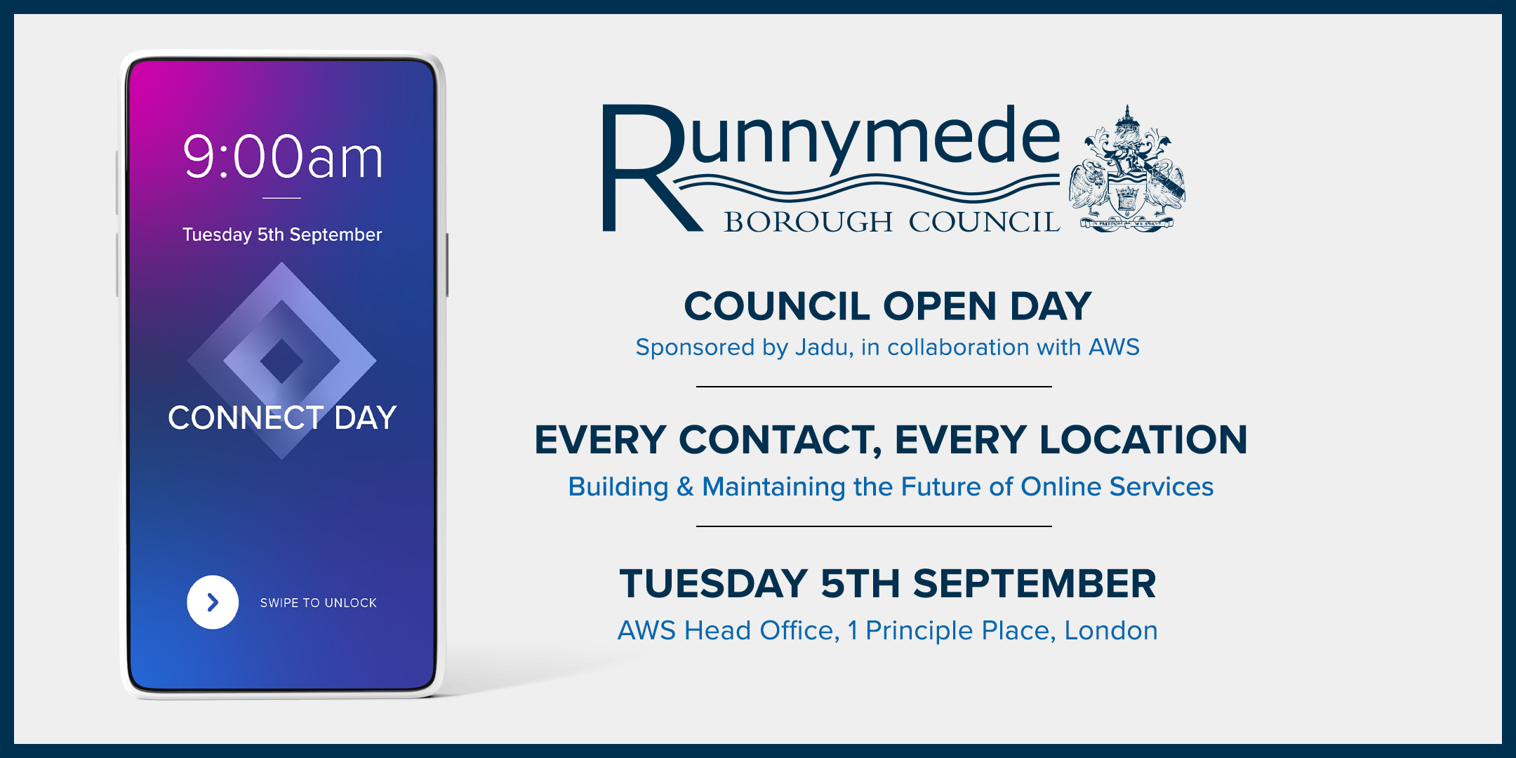 Eventbrite runnymede borough council header with logo