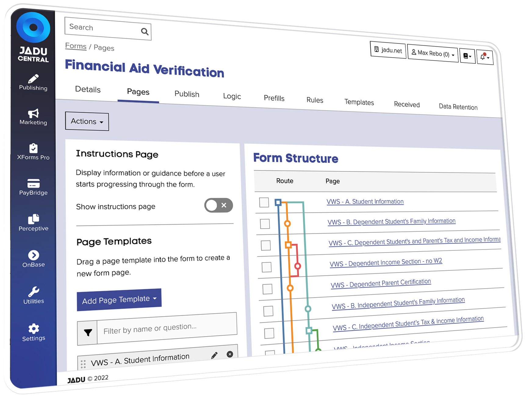 The intuitive forms builder interface