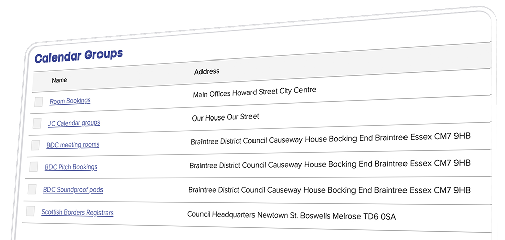 Flexible event booking screenshot