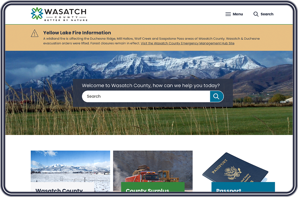 Wasatch County homepage