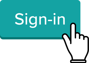 Sign-in button with hovering cursor