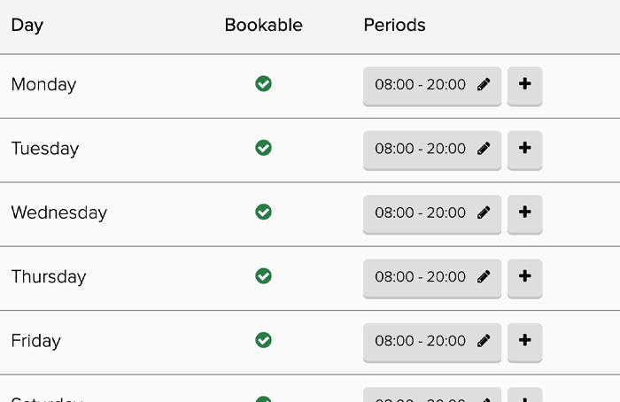 ebookings interface