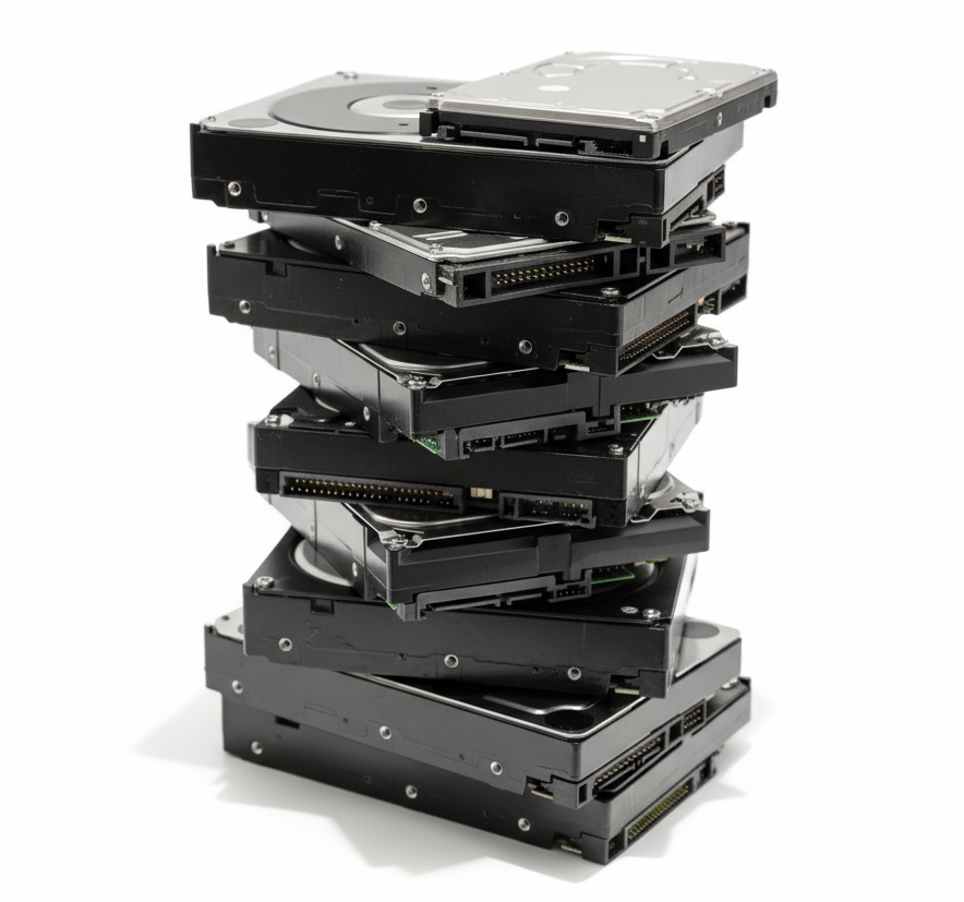 Stack of hardrives
