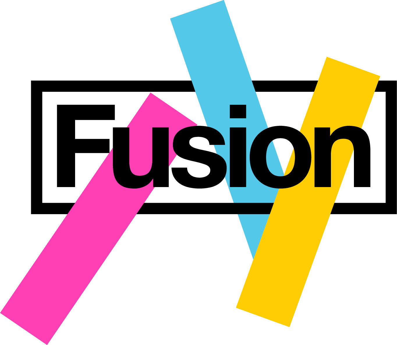 Black text saying Fusion