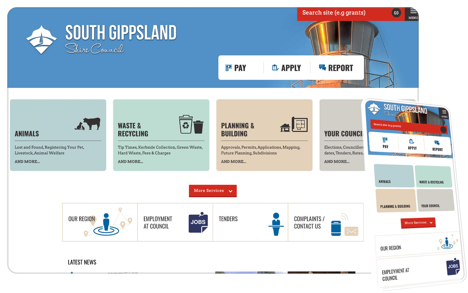 South Gippsland councils website